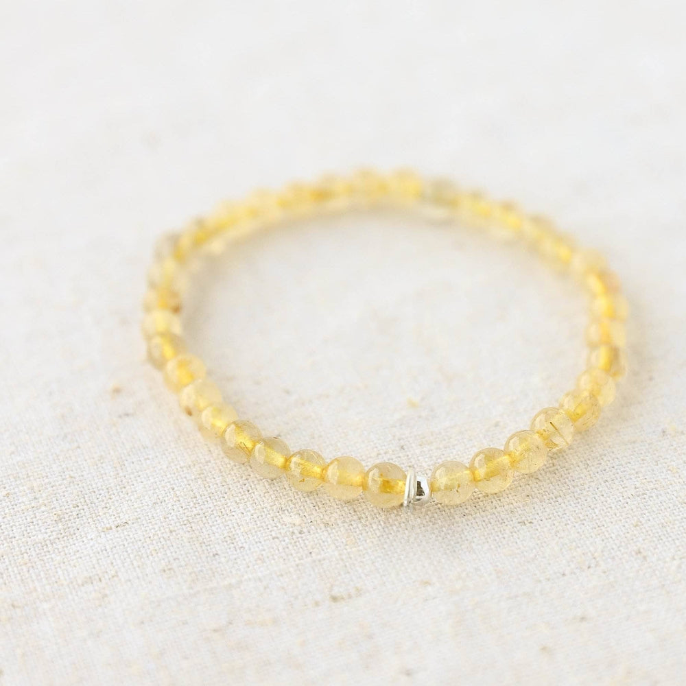 Yellow Rutilated Quartz Energy Bracelet