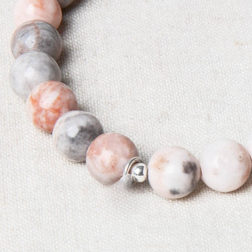 Pink Zebra Jasper Energy Bracelet 8mm