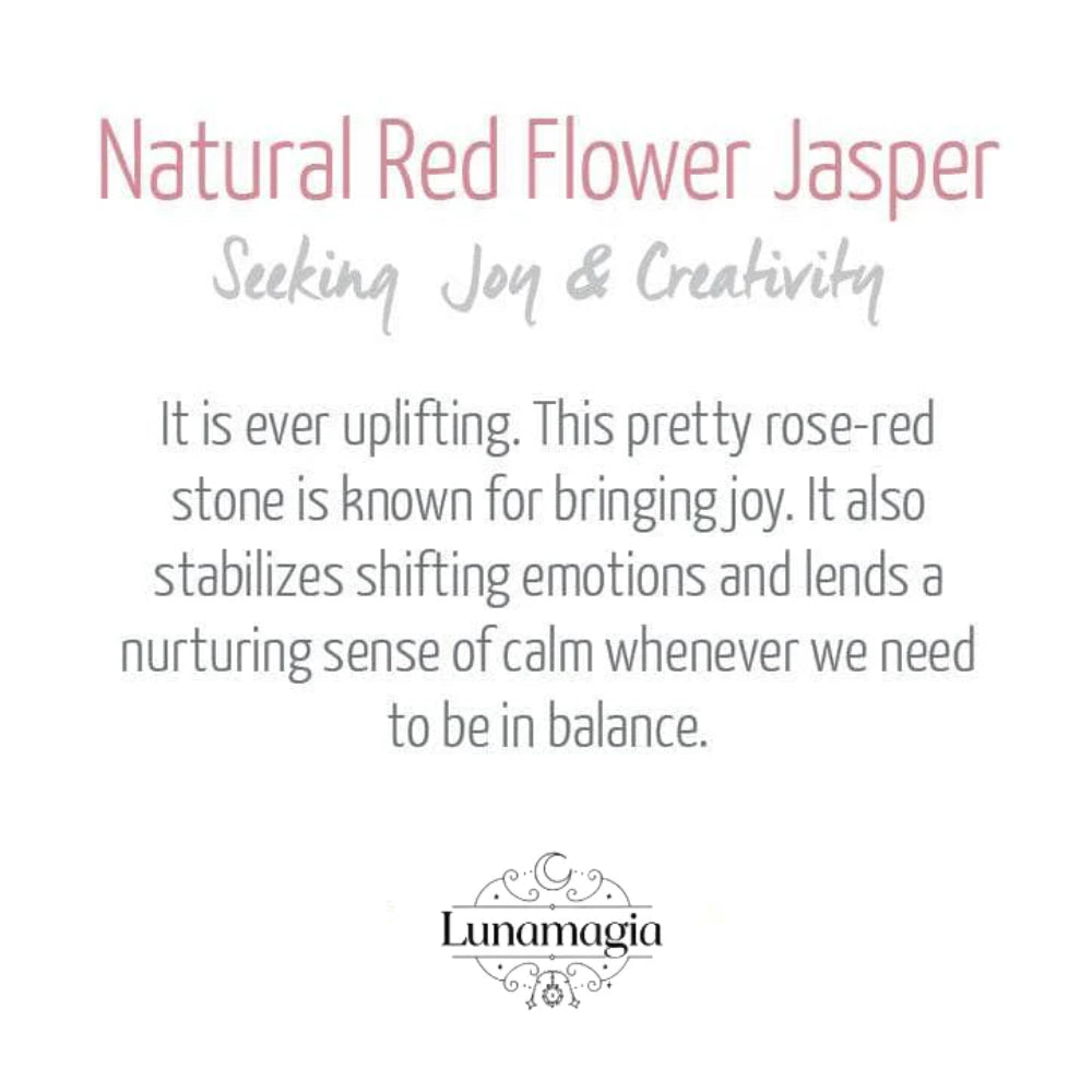 Natural Red Flower Jasper Energy Bracelet