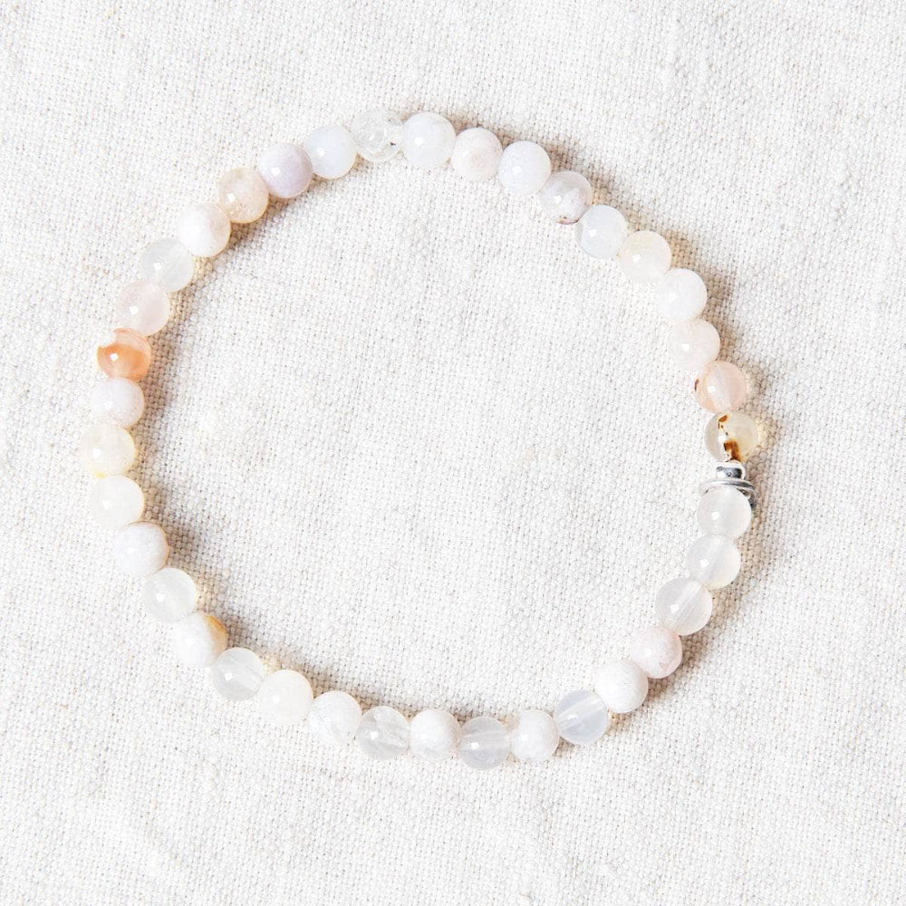 Sakura Cherry Blossom Agate Energy Bracelet