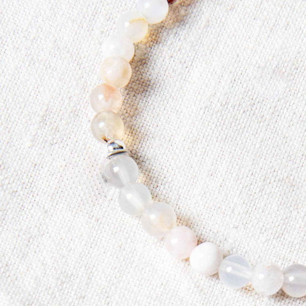 Sakura Cherry Blossom Agate Energy Bracelet