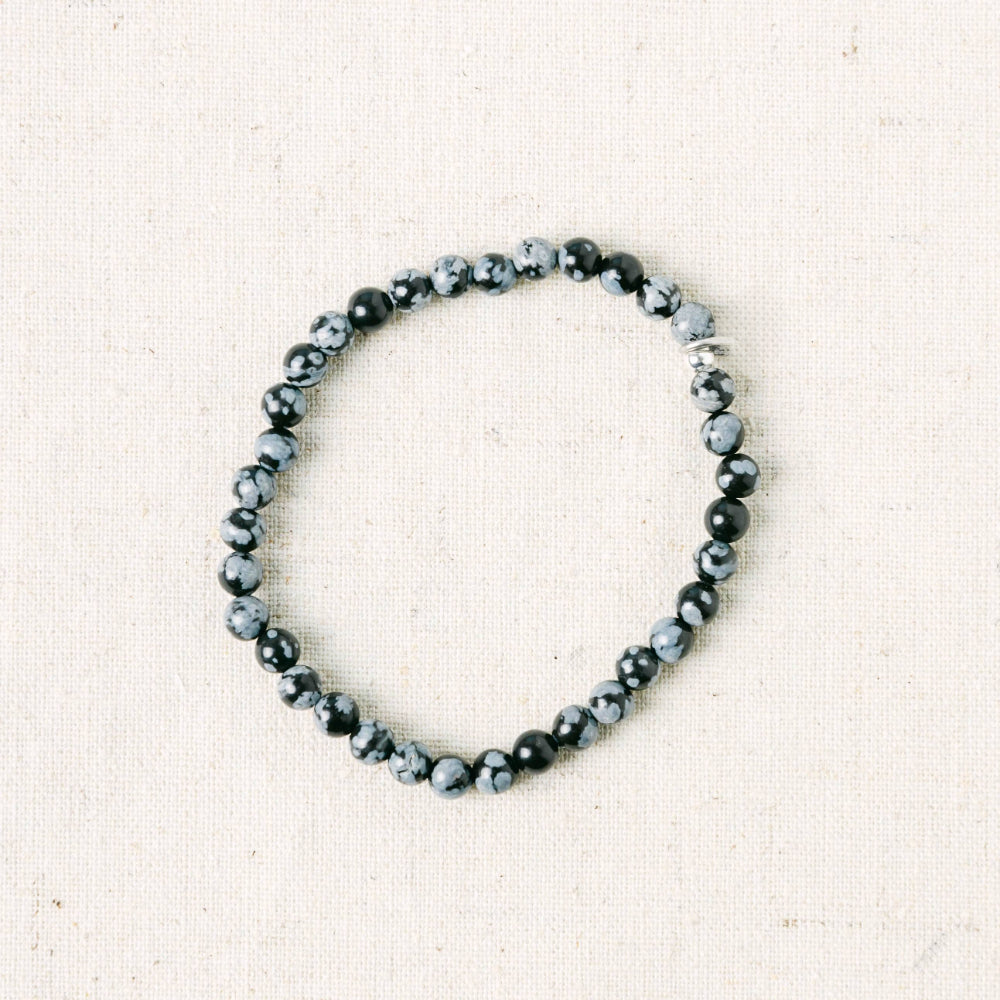 Snowflake Obsidian Energy Bracelet