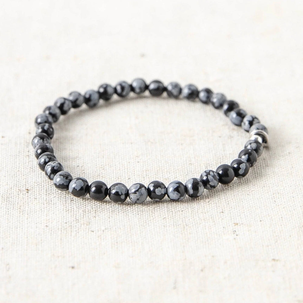 Snowflake Obsidian Energy Bracelet