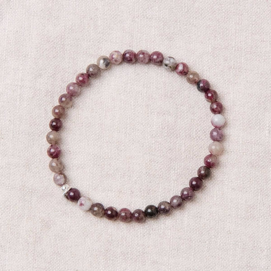 Natural Plum Blossom Tourmaline Energy Bracelet