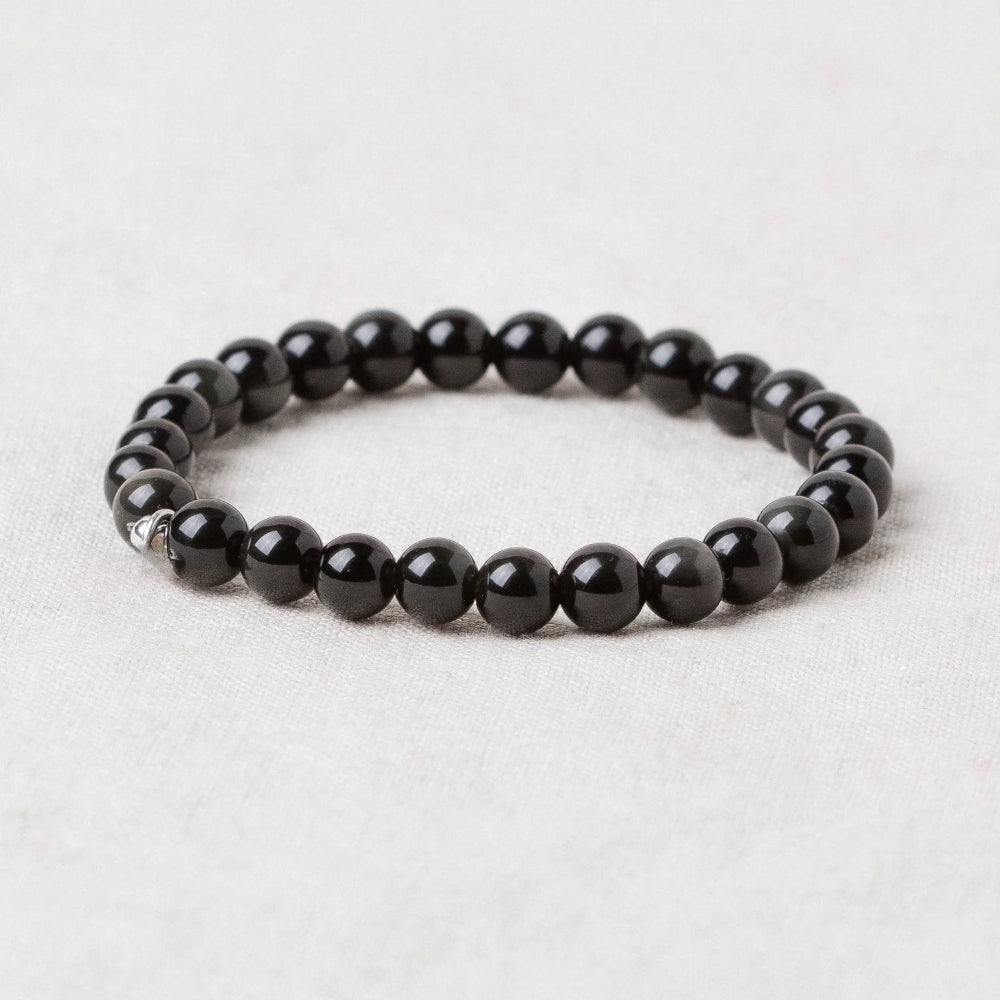 Natural Rainbow Eye Obsidian Energy Bracelet - 6mm