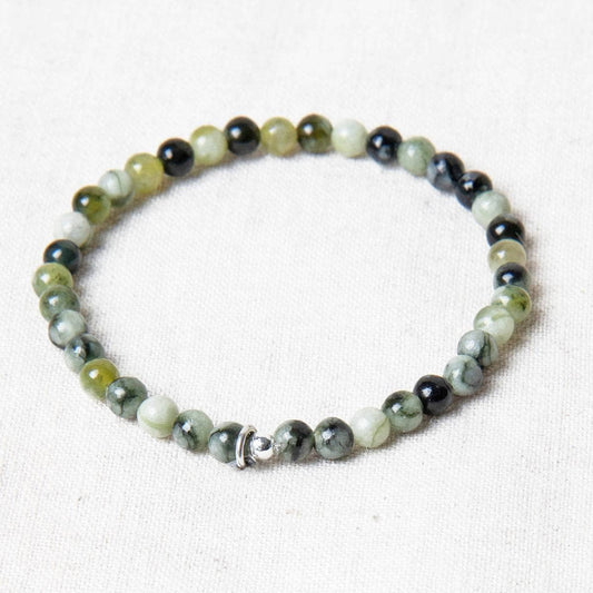 Natural Vine Flower Xiuyu Jade Energy Bracelet