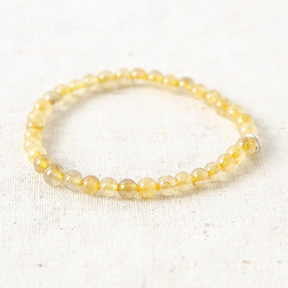 Yellow Rutilated Quartz Energy Bracelet