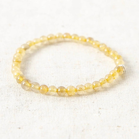 Yellow Rutilated Quartz Energy Bracelet