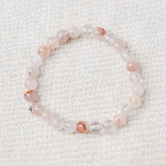Hematoid Red Tangerine Quartz Energy Bracelet - 6mm