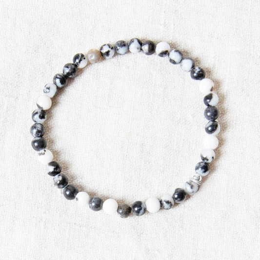 Black/White Zebra Jasper Energy Bracelet
